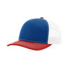 Mehrfarbige 6-Panel-Mesh-Trucker-Kappe in Kontrastfarbe, atmungsaktive Baseballkappe