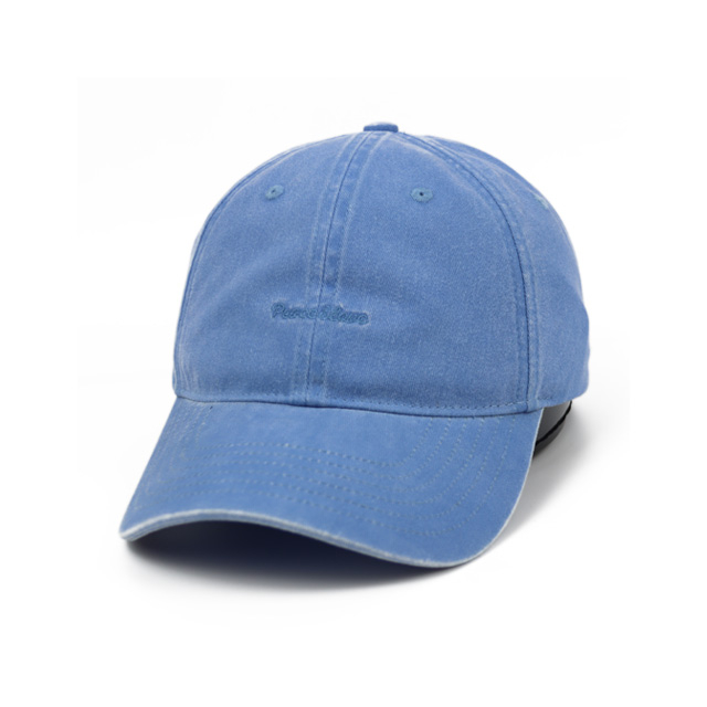 Vintage 6-Panel-Unisex-Baseballkappe, blaue Farbe, Baseballkappe aus gewaschener Baumwolle, klassische unstrukturierte Papa-Mütze mit niedrigem Profil