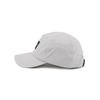 Maßgeschneiderte hochwertige, leichte 5-Panel-Baseballkappe aus recyceltem Nylon, Unisex-Outdoor-Sportmütze mit individuell gewebtem Etikett