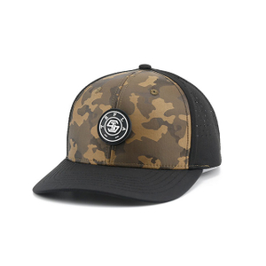 Großhandel mit Camouflage-Trucker-Hysteresenhut und Gummiabzeichen