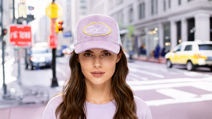 Neu eingetroffen: Trucker-M&uuml;tze aus 5-Panel-Wildleder